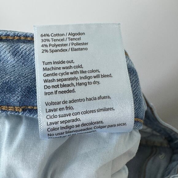 Risen Jeans Light Wash Straight Wide Cuff Jeans with Seam Size 31 - Picture 7 of 7